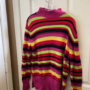 FINAL MARKDOWN Westbound Multicolor Striped Sweater large